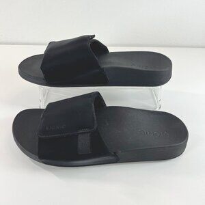Vionic Keira Slide Sandals Black Orthotic Velcro Strap Arch Support Alignment 9
